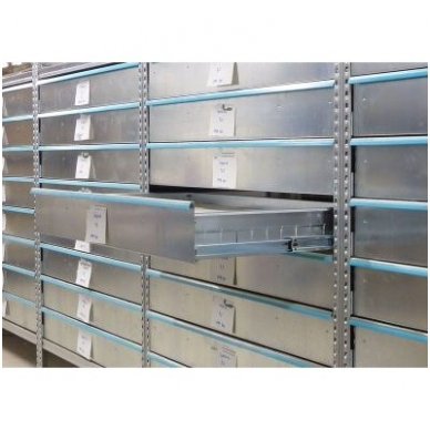 Metaliniai stalčiai stelažams 1200x400x99 mm 1
