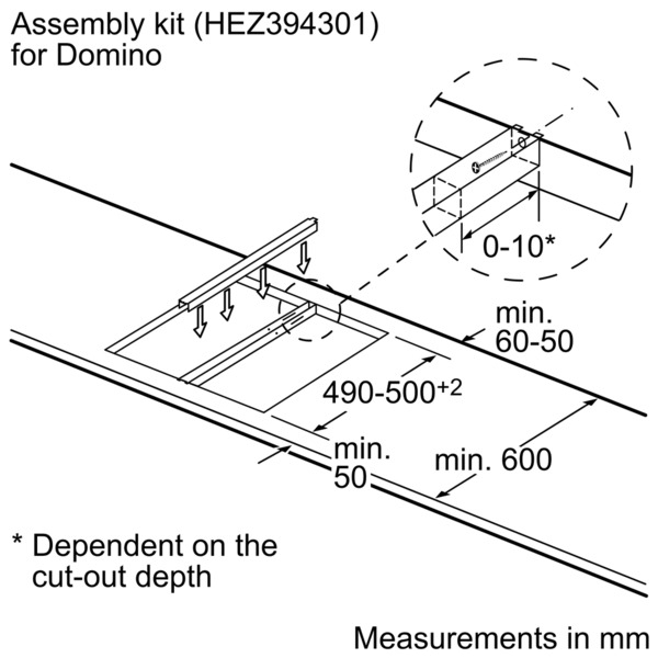Sujungimo rėmelis Bosch HEZ394301 2 Sujungimo rėmelis Bosch HEZ394301 2